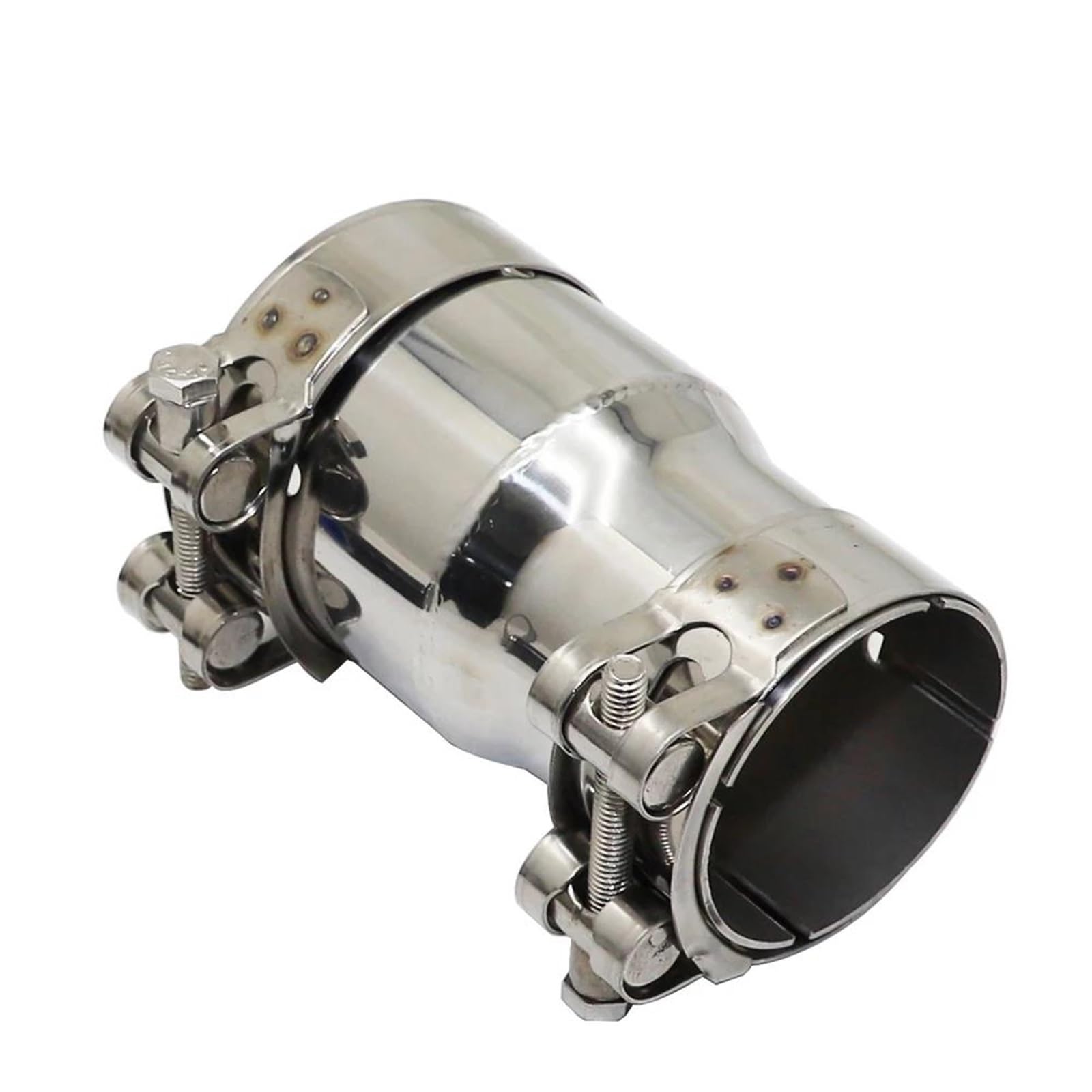 Cola Escape Adaptador Reductor Universal De Acero Inoxidable Varios Tamaños, Silenciador Tubo Escape Recto Para Coche, Conexión Soldado Doble Redonda(I.D 57-60)