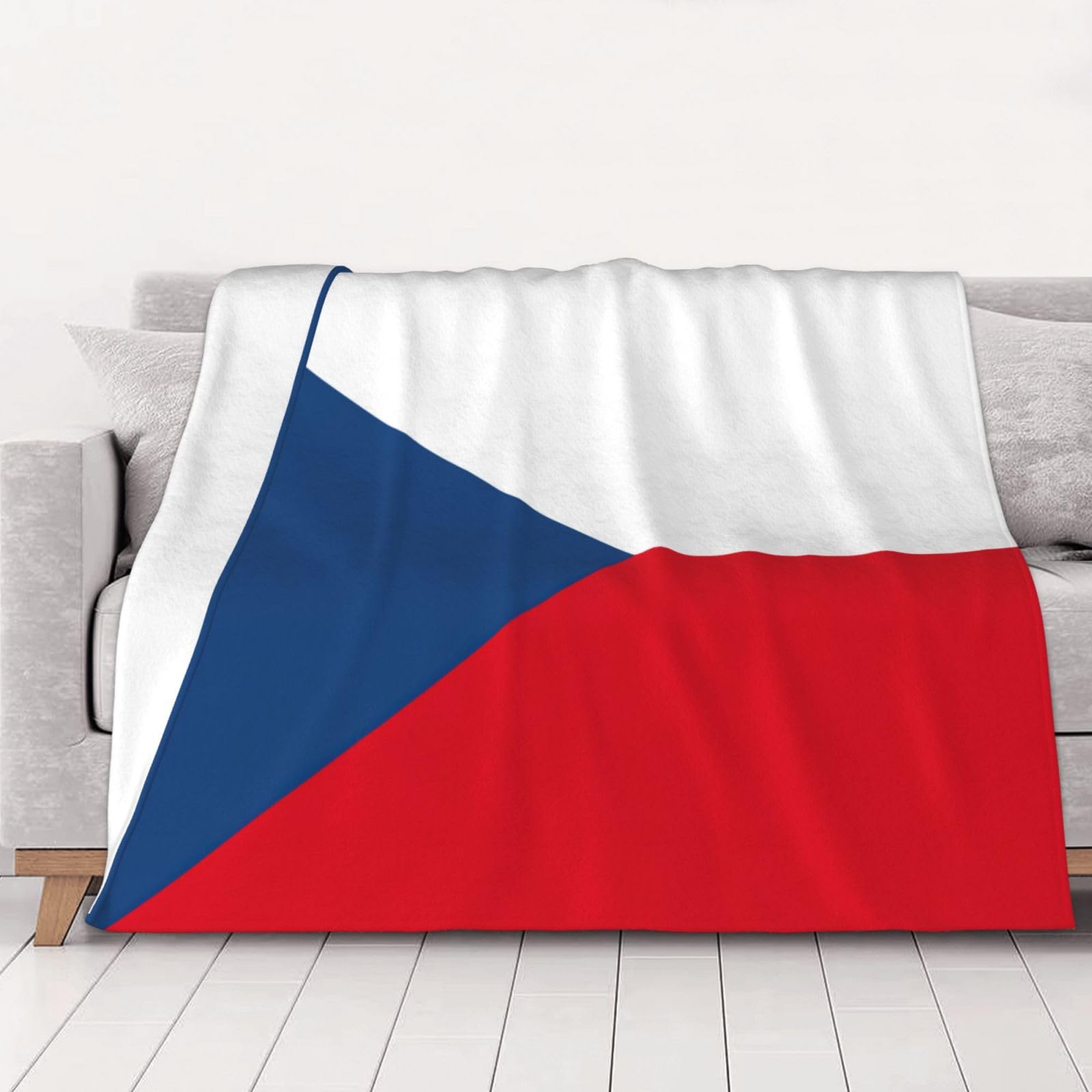 Couverture flanelle drapeau tchèque jeté de lit chaud toutes saisons