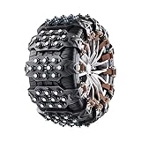 YSSQOVO 8 Stück Schneeketten für Polestar 2 I 2020-2024, für Reifengrößen 165-245mm, Anti Rutsch Autokette mit Handschuhen Verstellbares rutschfeste Ketten,Black