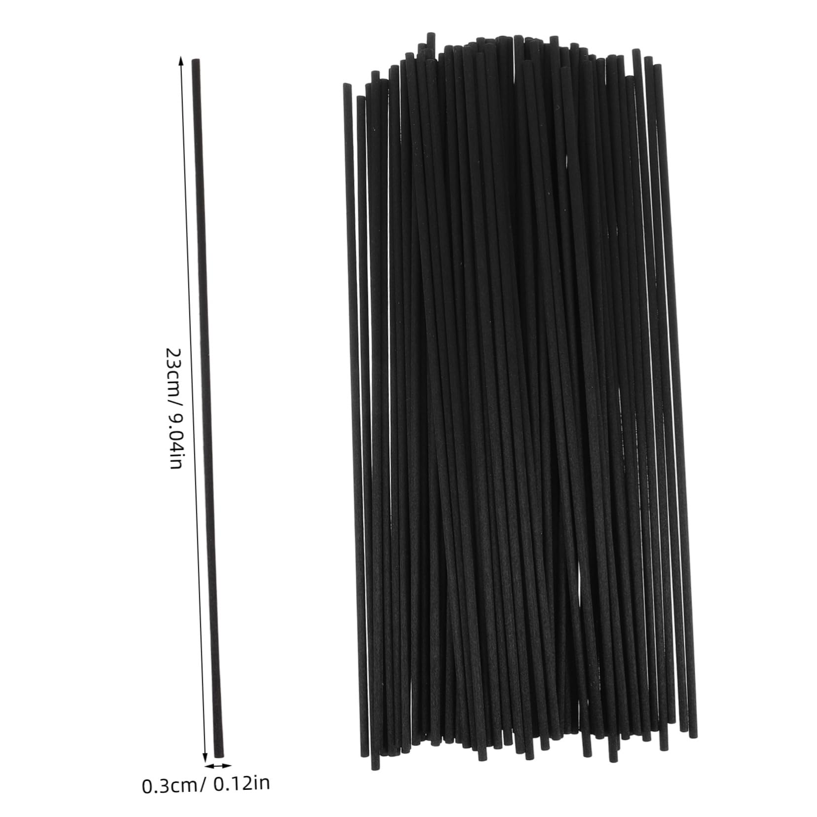 PRETYZOOM Diffuser Sticks Refill Set for Home Office Spa Black Fibre Scent Sticks