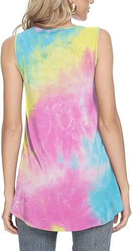 Miniatura 3 de CATHY - Camiseta sin mangas de verano para mujer, estilo casual, plisada, holgada, cómoda