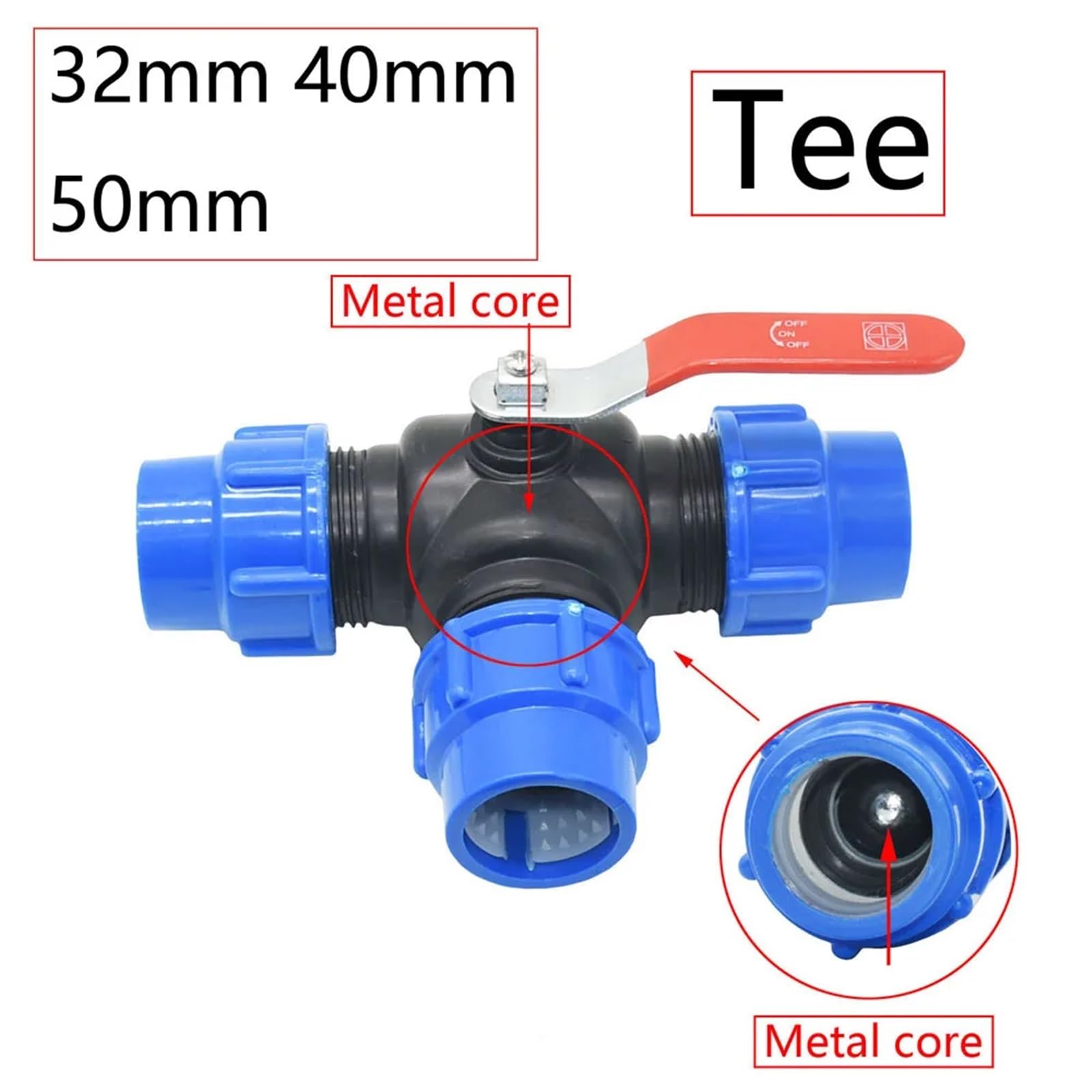 Raccordi per Tubi di irrigazione, Raccordi for Tubi Flessibili in Ottone for irrigazione da Giardino 20-63 mm in PVC PE