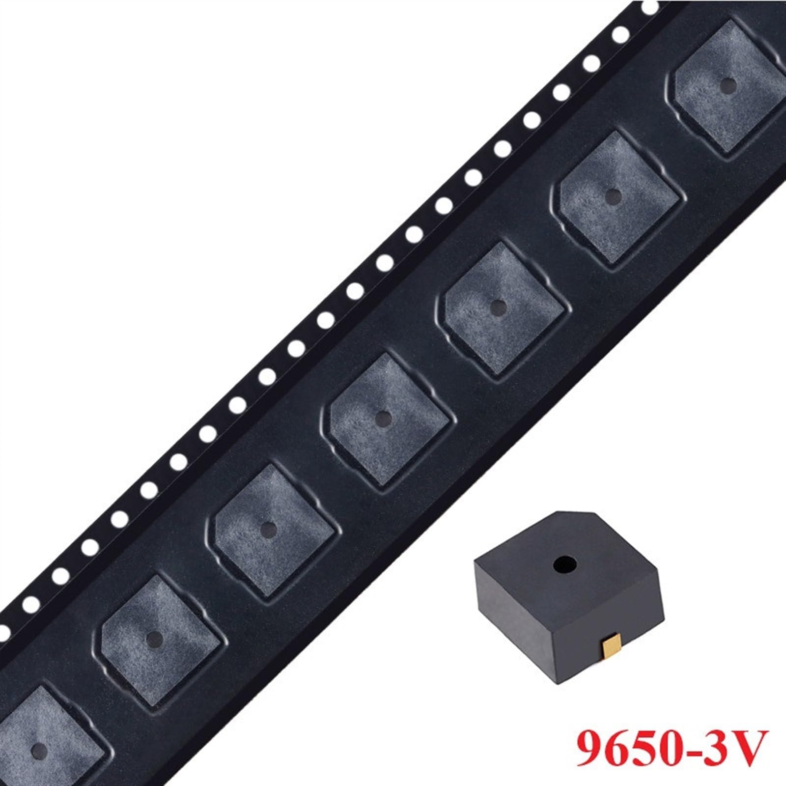 WUZDPRCJ 10/5pcs 9650 3V Active Buzzer Electromagnetic Magnetic MINI Active Piezo Buzzers Loudspeaker Electronic Kit 9.6x9.6x5 mm(5 pieces)