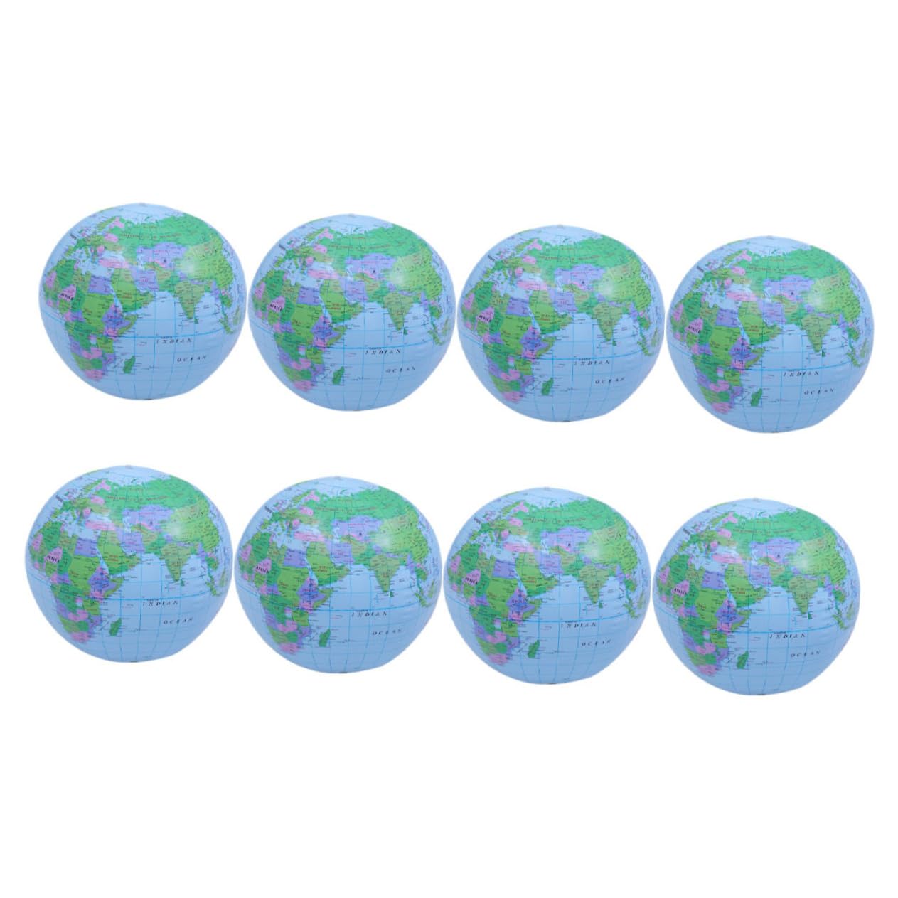 ibasenice 8pezzi Palla Gonfiabile Da Piscina Forma Di Globo Pallone Gonfiabile Da Spiaggia Estivo Giocattolo Da Spiaggia Leggero Che Galleggia Sull Acqua