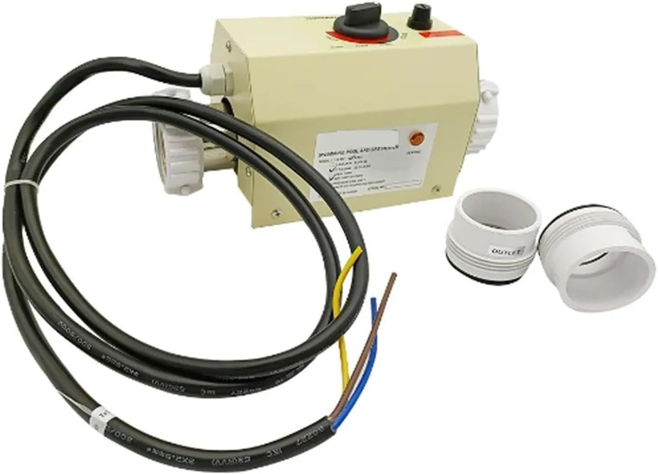 3KW Swimming Pool Heat Pump Electric Water Heater Automatic Thermostat for Bathtub SPA Bath Efficient Heating (R2W)