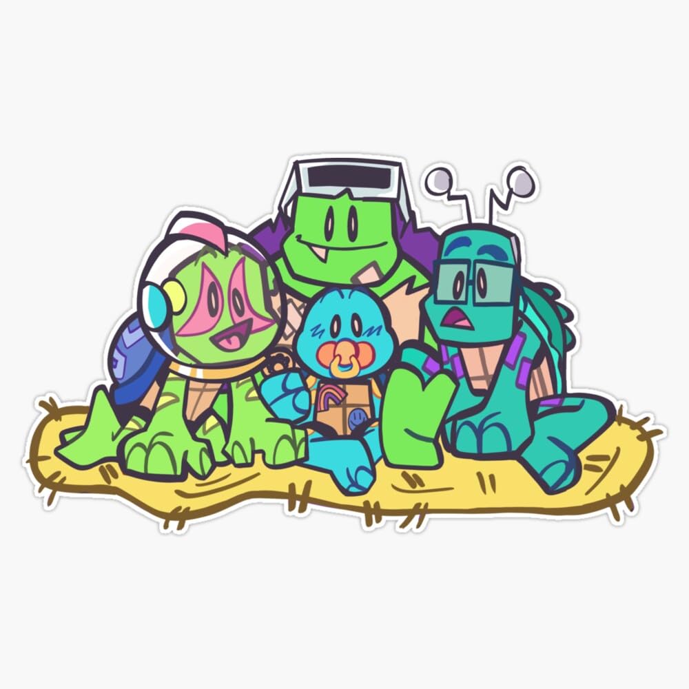 Rottmnt Turtle Tots (Jupiter Jim) Sticker Bumper Sticker Vinyl Decal 5"