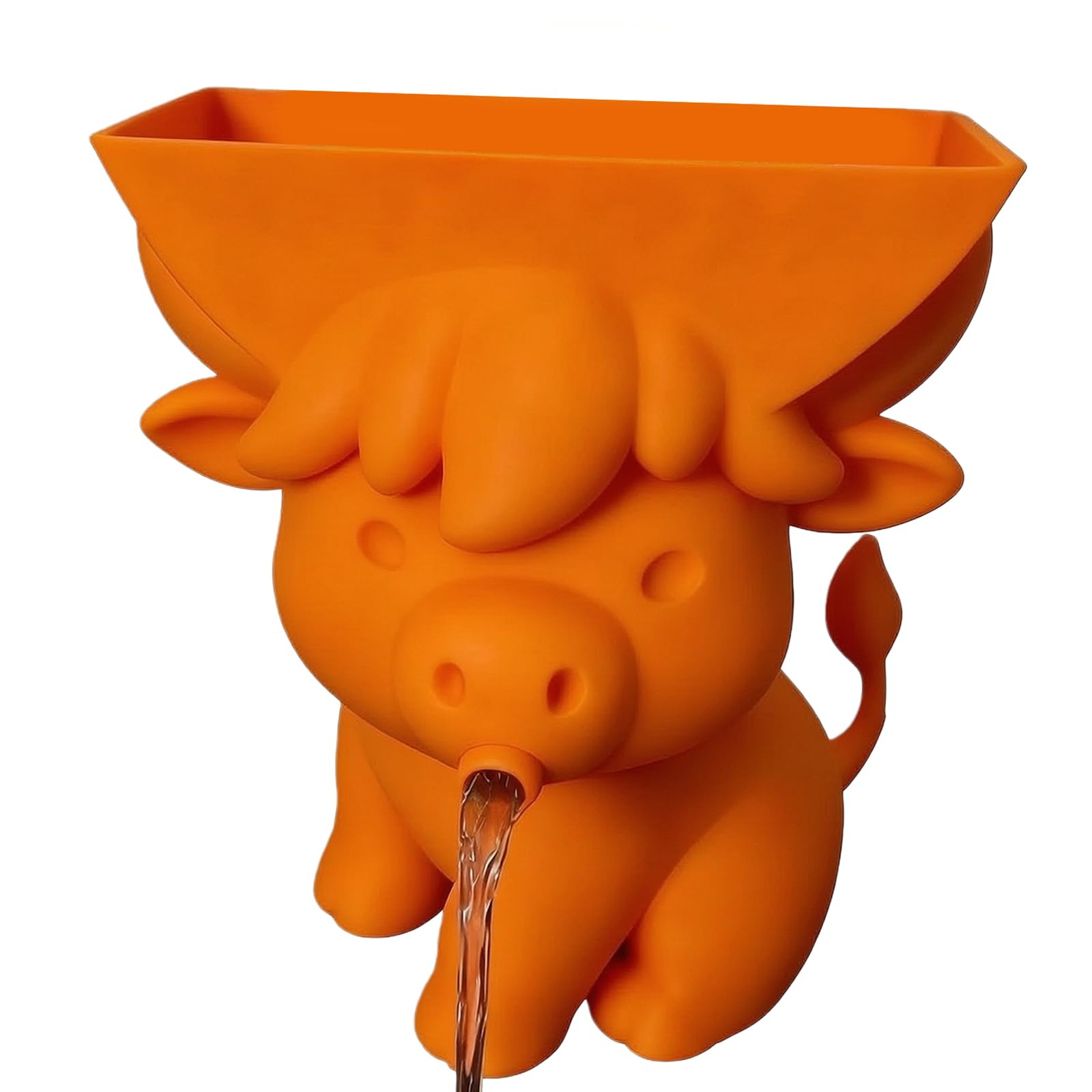 Introti Highland Cow Kitchen Sponge Holder with Drainage Sponge Drying Holder Sink Caddy Organizer for Kitchen Bathroom Counter Home Apartment Decor (Orange)