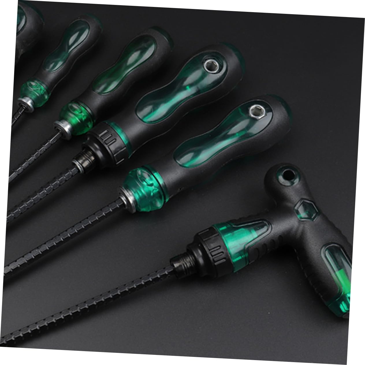 SHINEOFI 2 Set Set Di Cacciavite A Cricchetto Telescopico Precisione Chiave Testa Piatta Durevole Manico Cacciavite A Cricchetto Forniture Di Cacciaviti Manico in Pp Nero 4 Pezzi*2