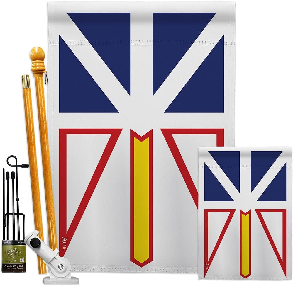 Newfoundland House Flag Regional Canada Provinces Canadian Territories Region Country Particular Area Small Decorative Gift Yard Banner Made In USA 28 X 40