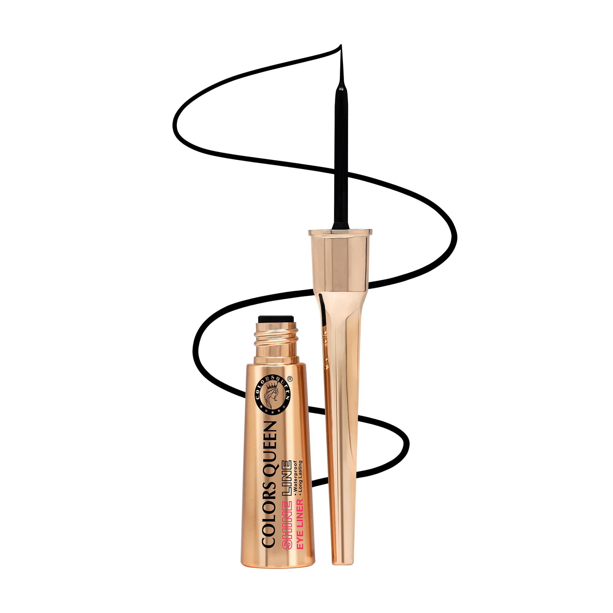 Colors Queen Black shine line Eyeliner | Ultra Matte Finish, Smudgeproof, Stay up to 12 Hrs, Waterproof, One Stroke Glide (6 ml)-picture-27