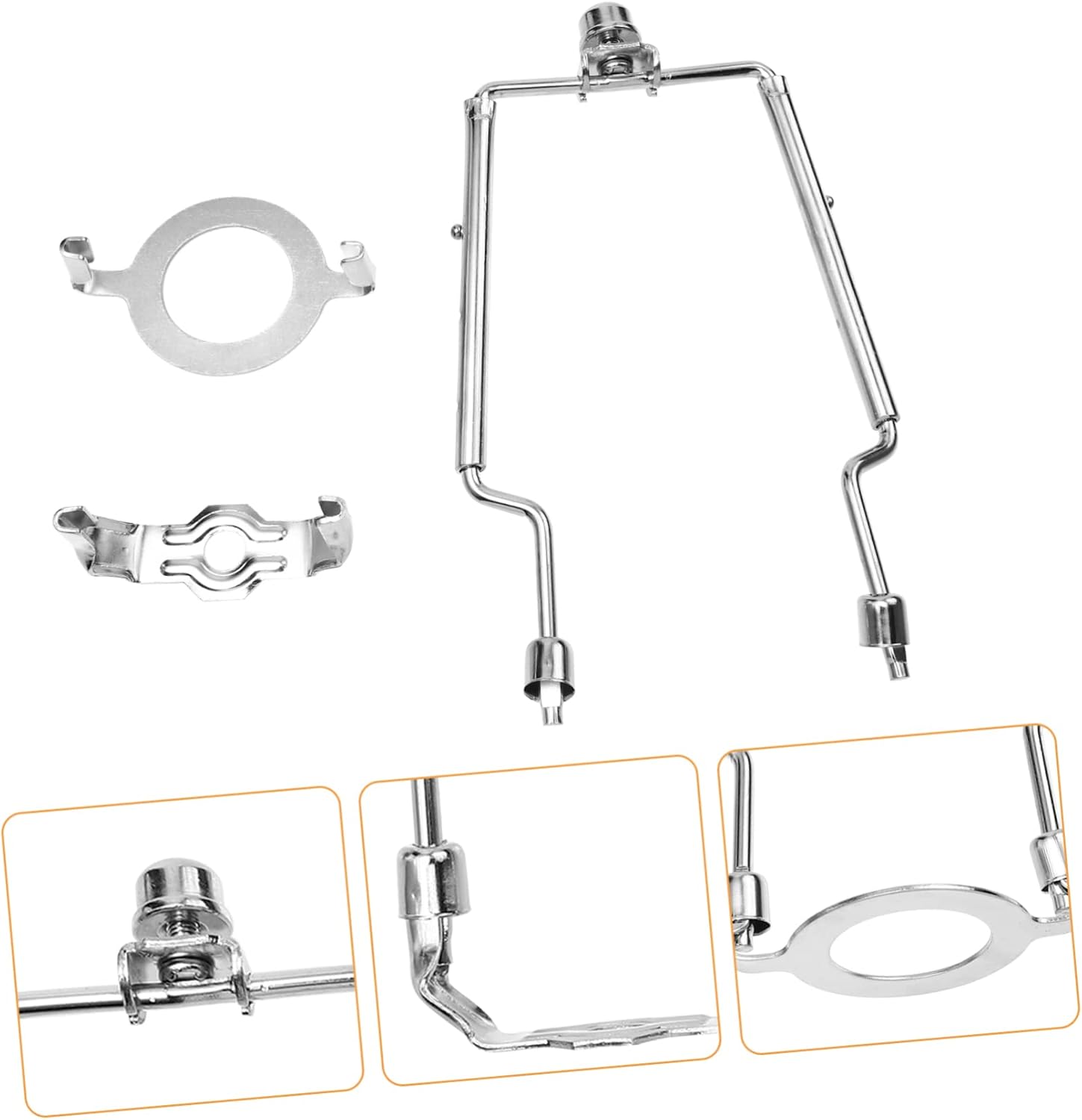 IMIKEYA Adjustable Lamp Horn Frame Detachable Lampshade Bracket 7-9 Inch Iron Wire Holder for Floor Lamps for Home Lighting Decor