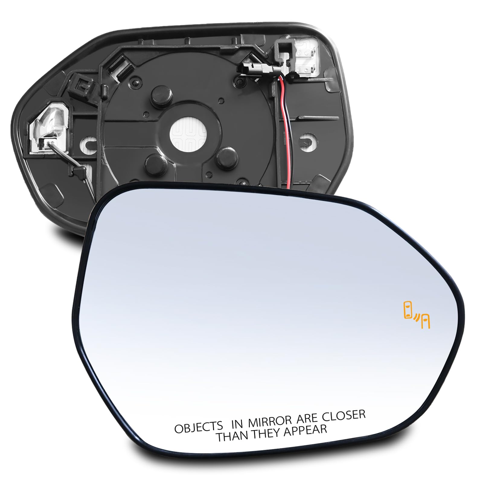 Passenger Right Side Mirror Glass - Compatible with Toyota vehicles - Camry 2018-2024, Corolla 2020-2025, Prius 2016-2022, with Heated/Blind Spot Detection, without Auto Dimming, Replace# 8790206190