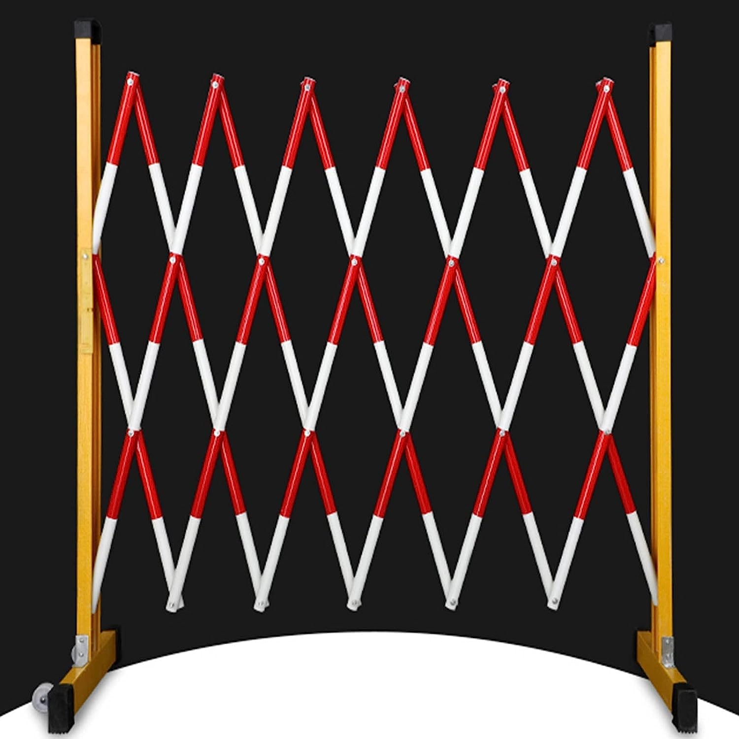 LWJSOCP Retractable Fence, Retractable Traffic Fence With 2 Wheels For Event Site School Traffic Barriers (red, Size: 1.2x3m) Portable(Yellow,1.2x4m)