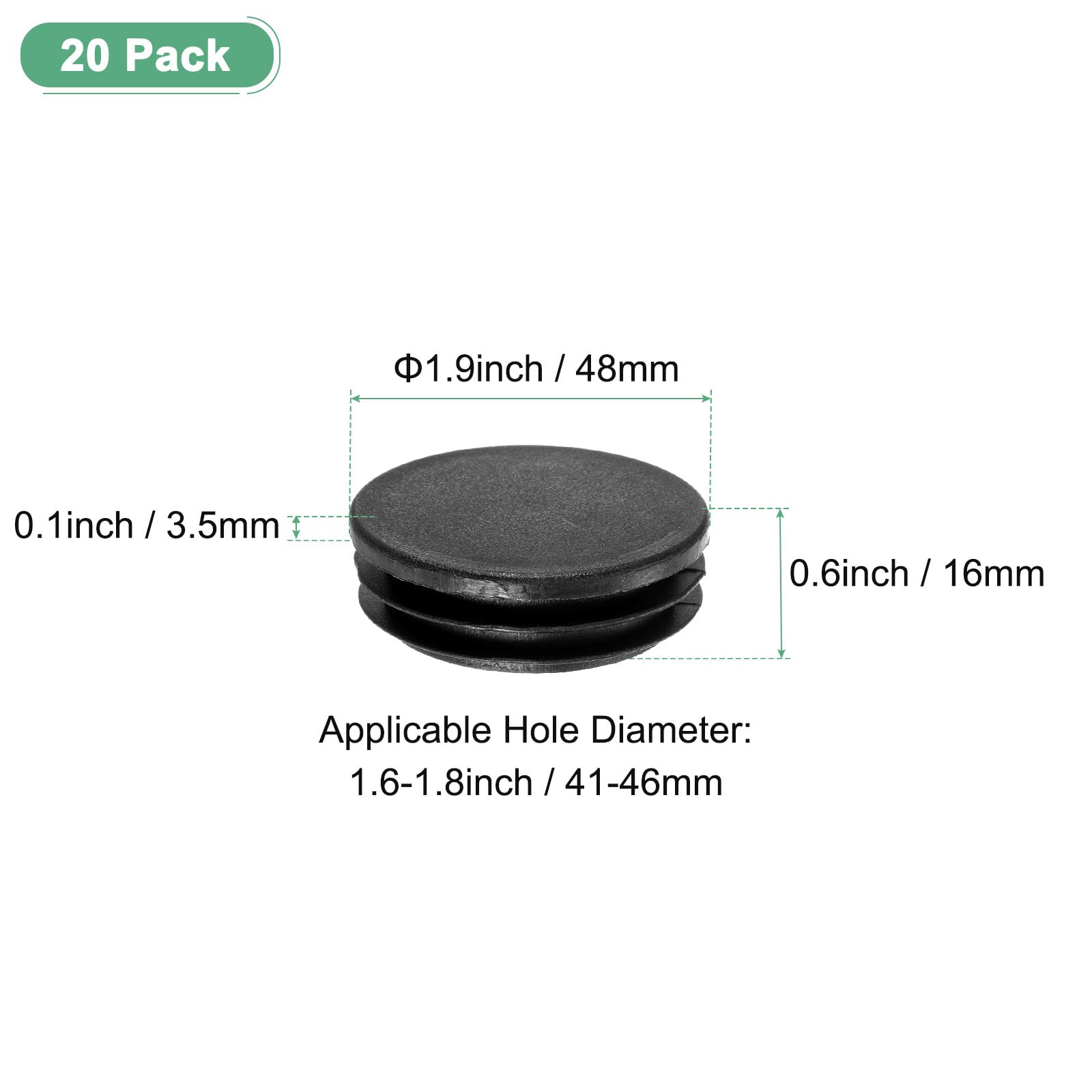 M METERXITY 20 Pack Round Plastic Plug - Image 3