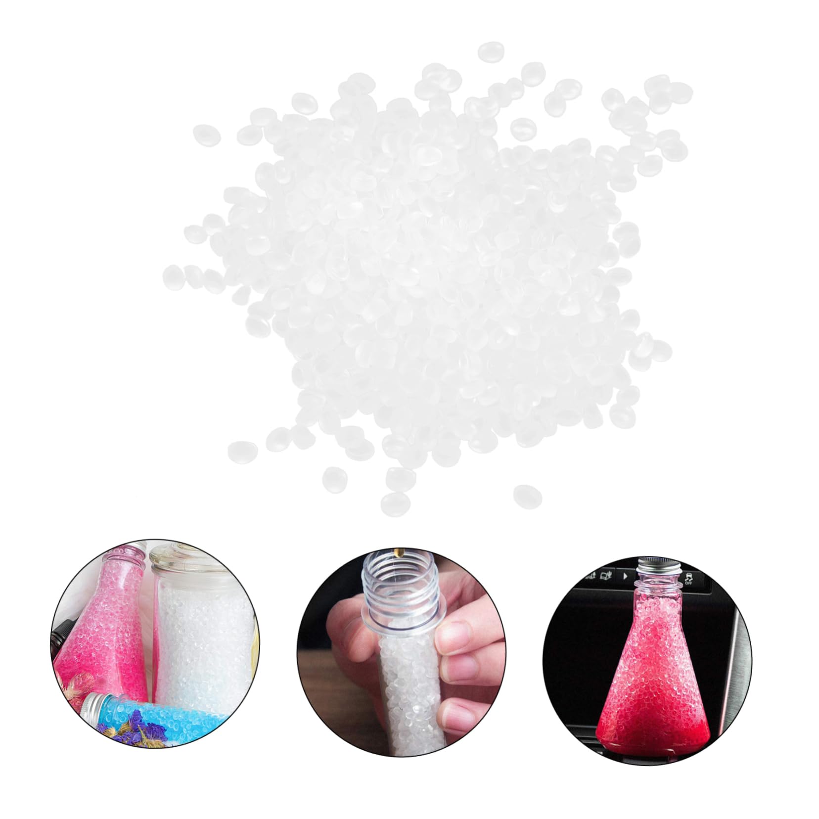 Perle Eva senza Profumo in Sacchetto da 1, Bianche | Abbinabili a Vetro, Effetto Decorativo, per Accessori e Ricariche, Confezione Singola