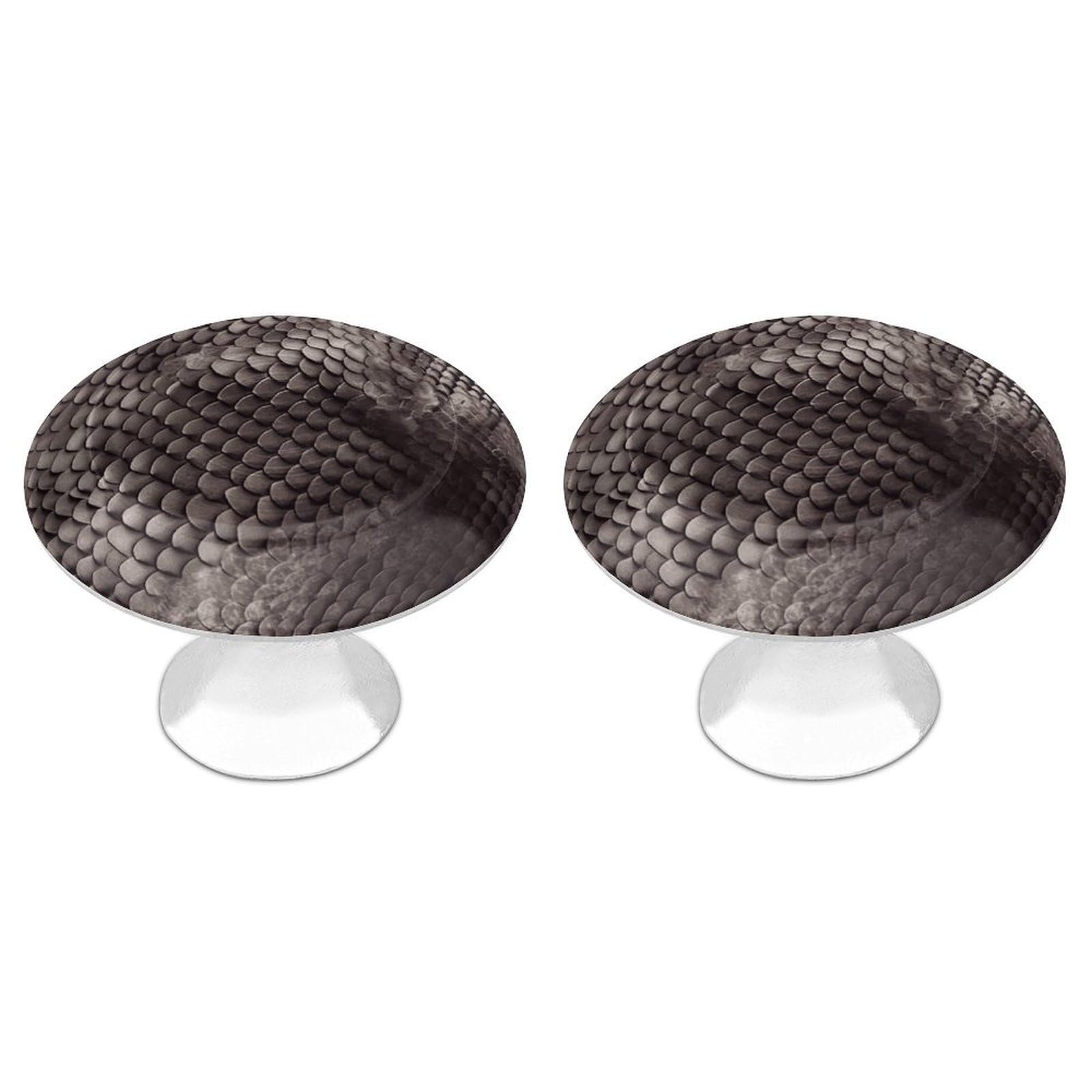 Btcowzrv Style Classic Snake Skin 2 Pack Cabinet Knobs Drawer Pulls
