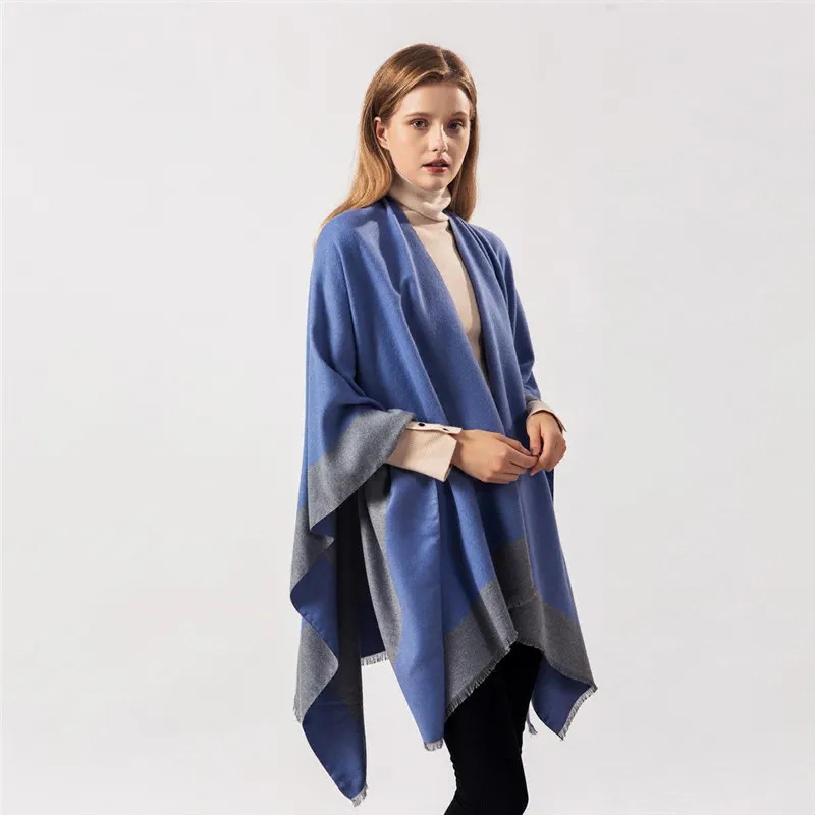 Bufanda Mujer Diseño De Moda Otoño Invierno Ponchos Y Capas para Las Mujeres Oversized Chales Wraps