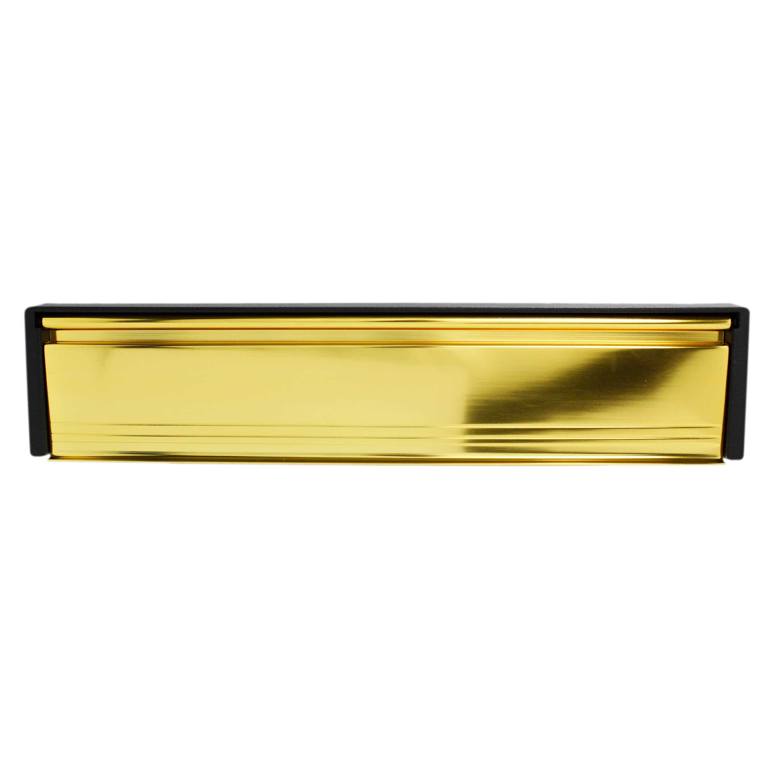 UAP Xfort MailPlate 12" Letterplate Satin Brass, Premium Draught Proof Postal Letterbox, Telescopic Sleeved Letter Box for uPVC Doors with 20-40mm Door Thickness.