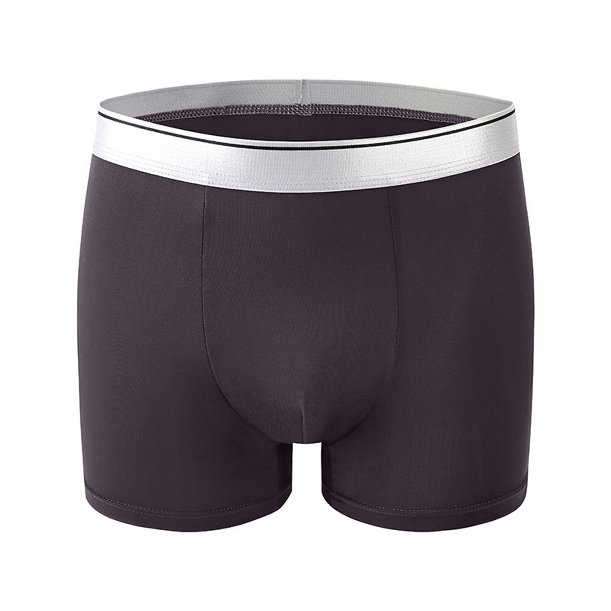 DGKaxiyaHM Seamless Breathable Boxer Shorts For Men - Silky Soft Moisture-Wicking No Ride-Up Multipack Coffee-1PC 3X-Large
