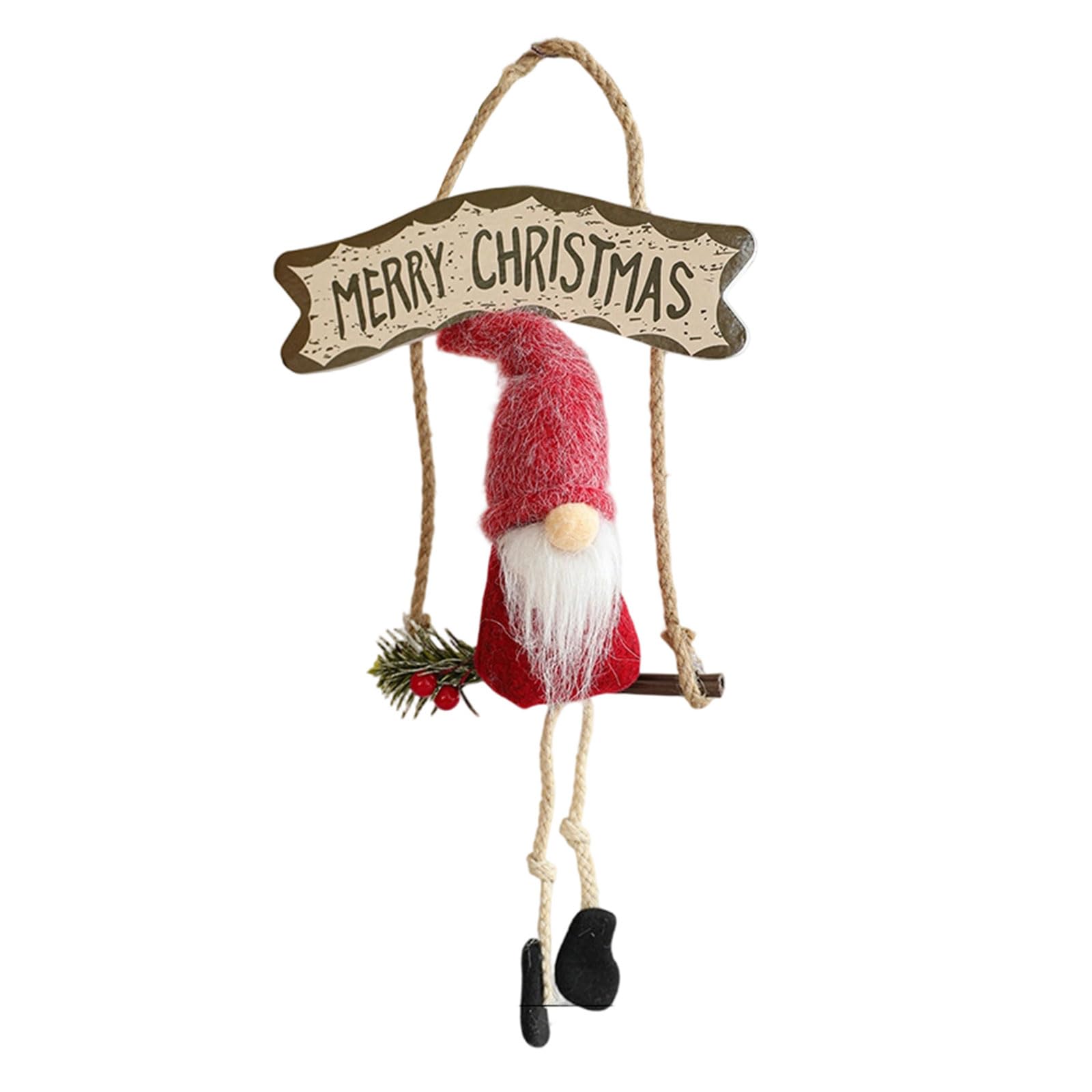 Linvimia B Artistic Christmas Tree Ornament Knitted Felt Designs Warm Textured Holiday Wall Window Decors Stylish Christmas Window Accent