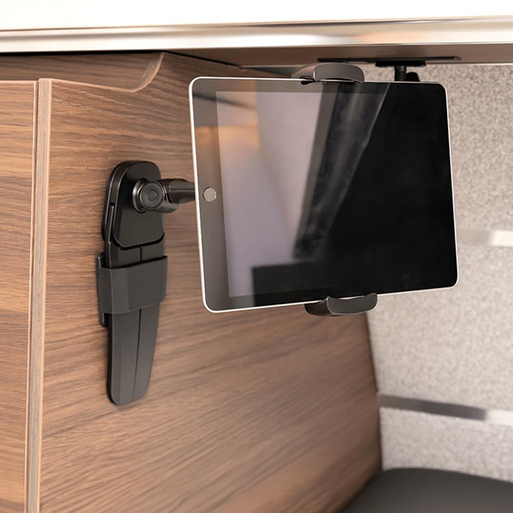 Soporte para teléfono móvil, smartphone, tableta, soporte para teléfono móvil, soporte de pared, metal negro