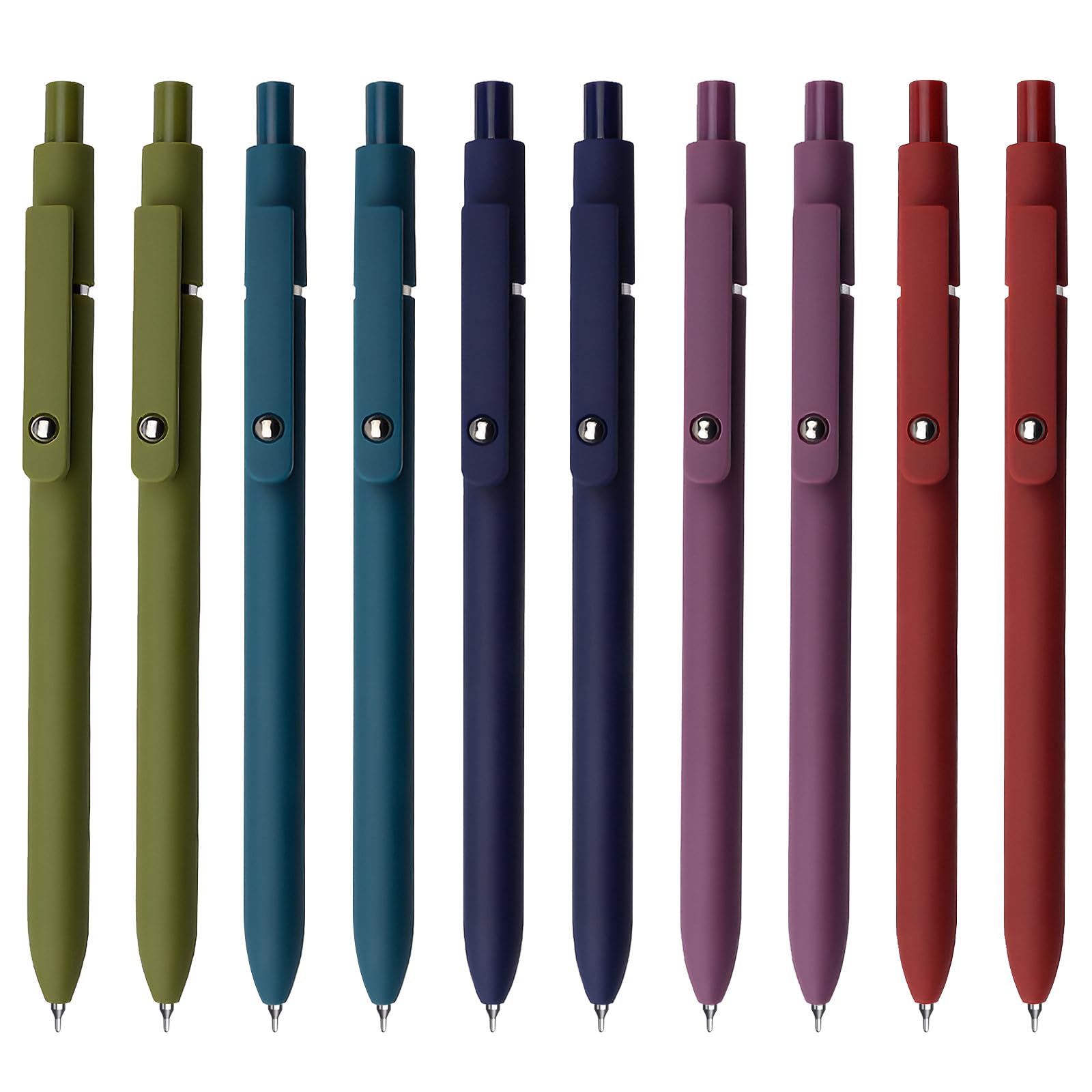 Sponsored Ad – Gel Pens, 5 Pcs 0.5mm Japanese Black Ink Fine Point Smooth Writing With Silicone Grip, High-End Series Metal Clip Retractable (10 Pcs Vintage)