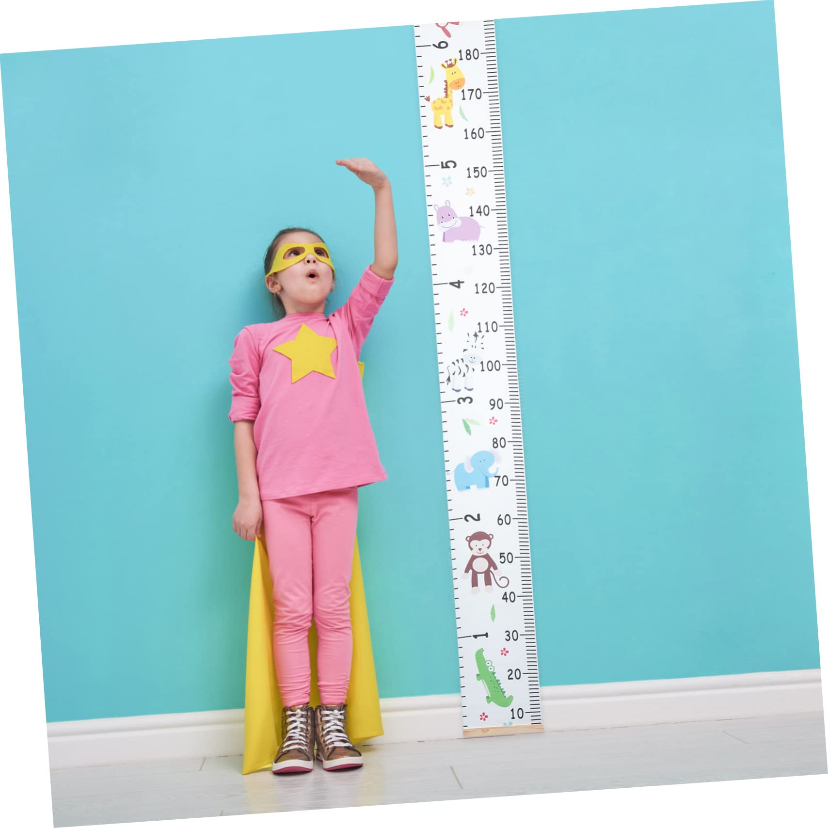 Tabla de Crecimiento Infantil Escribir para Pared de Tela Portátil y Medir Estatura de Niños y Bebés Adecuado para Decorar Habitación Infantil