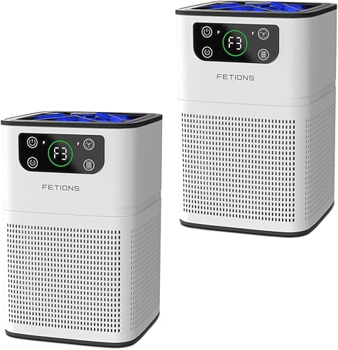 Purificadores de aire para dormitorio y hogar, limpiador de aire con esponja de fragancia, modo de sueño, sistema de filtración 3 en 1, compacto con