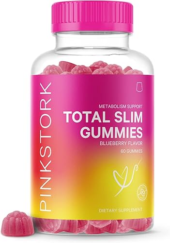 Pink Stork Gomitas delgadas totales gomitas energéticas sin azúcar apoyo al metabolismo recuperación después del entrenamiento tartrato de carnitina