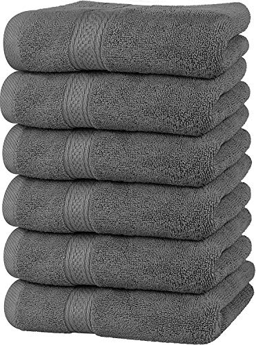 Image of Utopia Towels 72 Pack Premium Hand Towels Set, 16 by 28 inches, 100% Ring Spun Cotton, Ultra Soft and Highly Absorbent 600GSM Towels for Bathroom, Gym, Shower, Hotel, and Spa, Grey