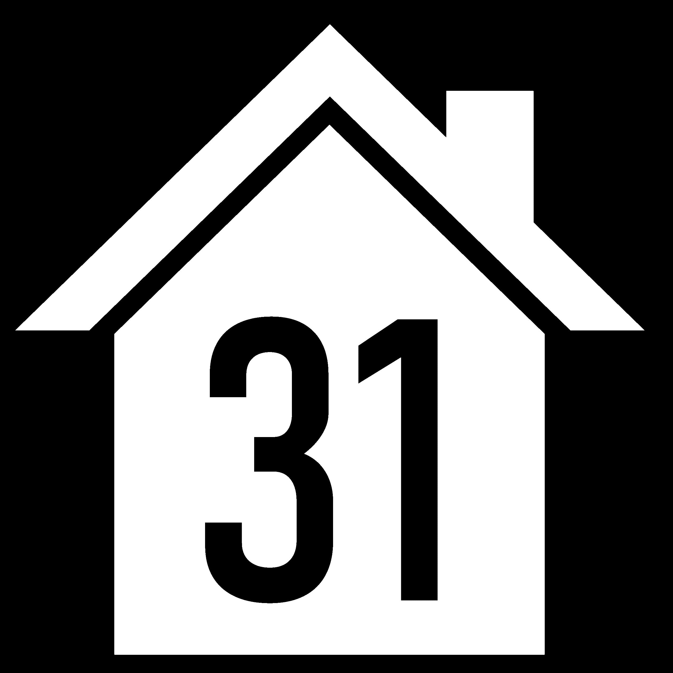 Pack of 3 House Silhouette Waterproof Wheelie Bin Stickers - Waterproof Vinyl Decal - Long Lasting - Easy To Clean - Number & Street Name (White, 18cm x 18cm (7.1" x 7.1")) — image 1