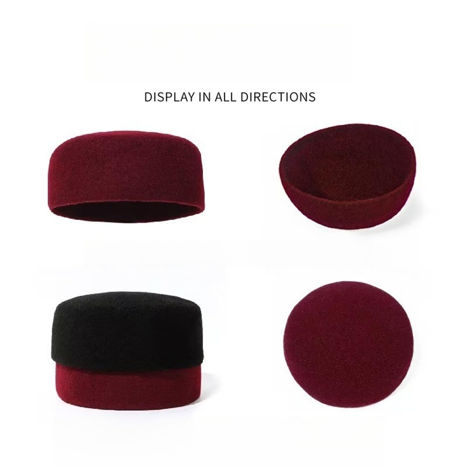 Sombrero de oración para hombre, estilo fedora islámico, 58-60 cm, color negro