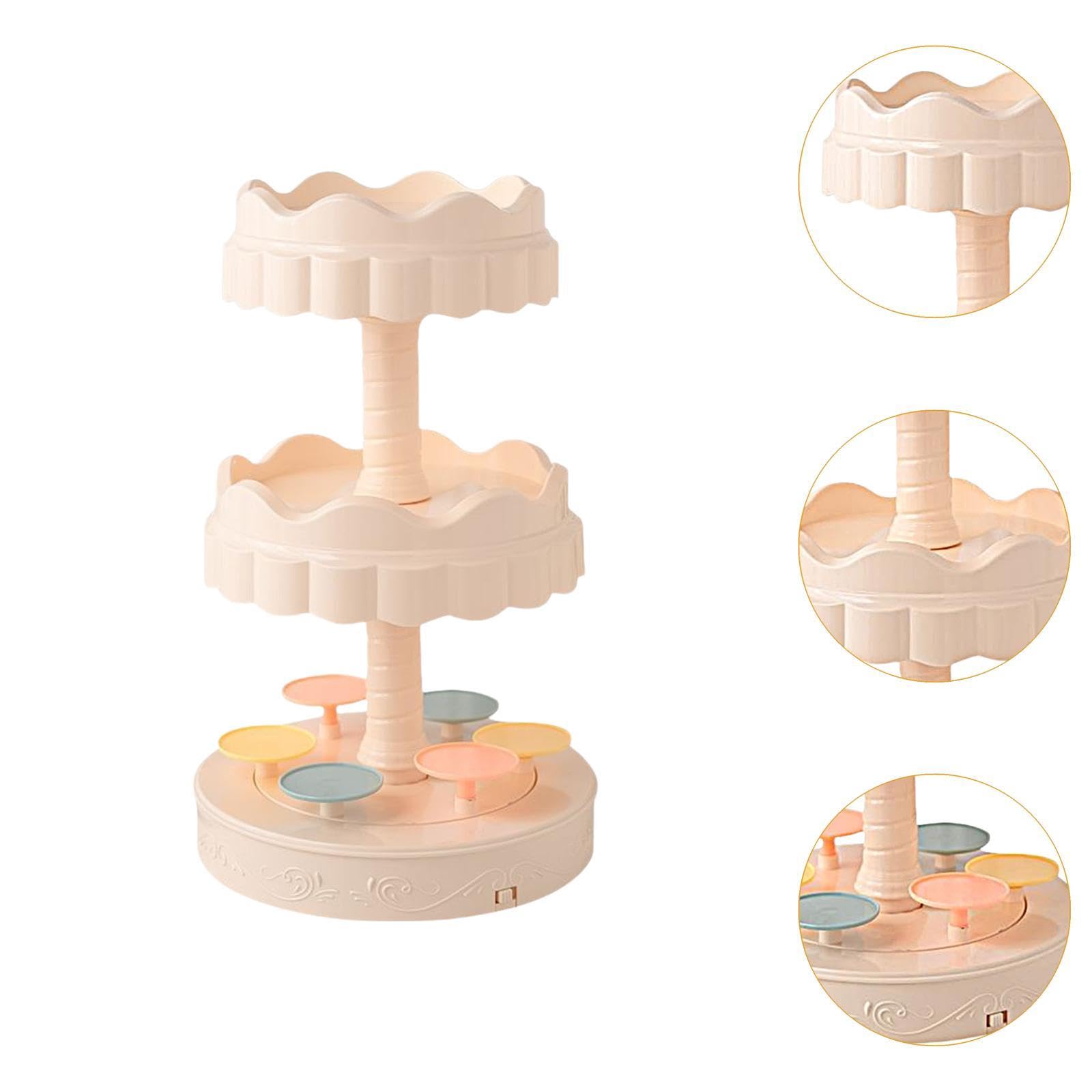 Soporte para Cupcakes Decorativo, Soporte Giratorio Eléctrico de 3 Niveles para Y Postres, Ideal para, Showers Y Decoración, con Música, Individual