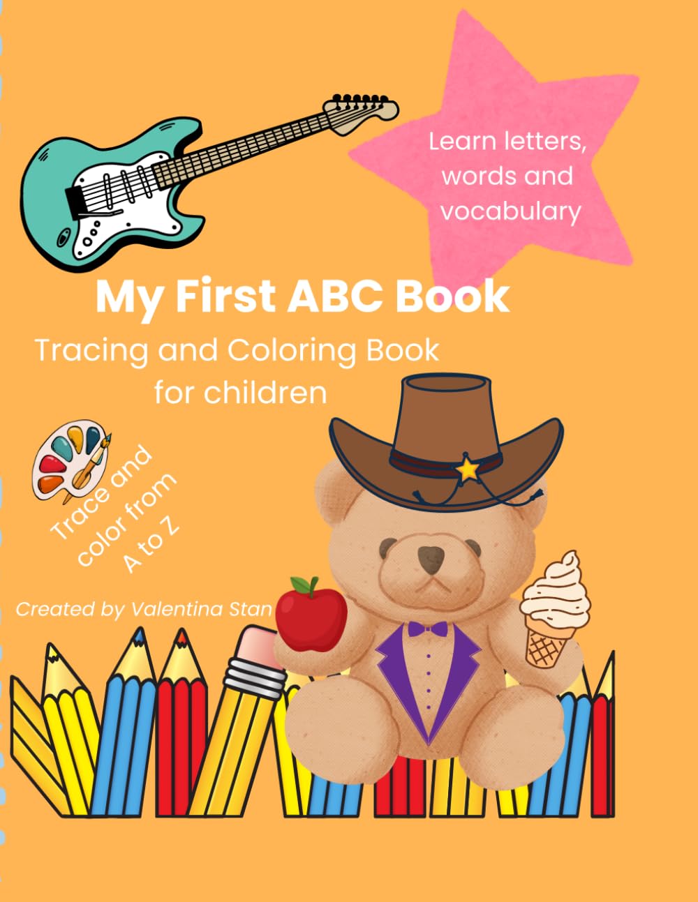 My First ABC Book: Tracing and Coloring Book for children