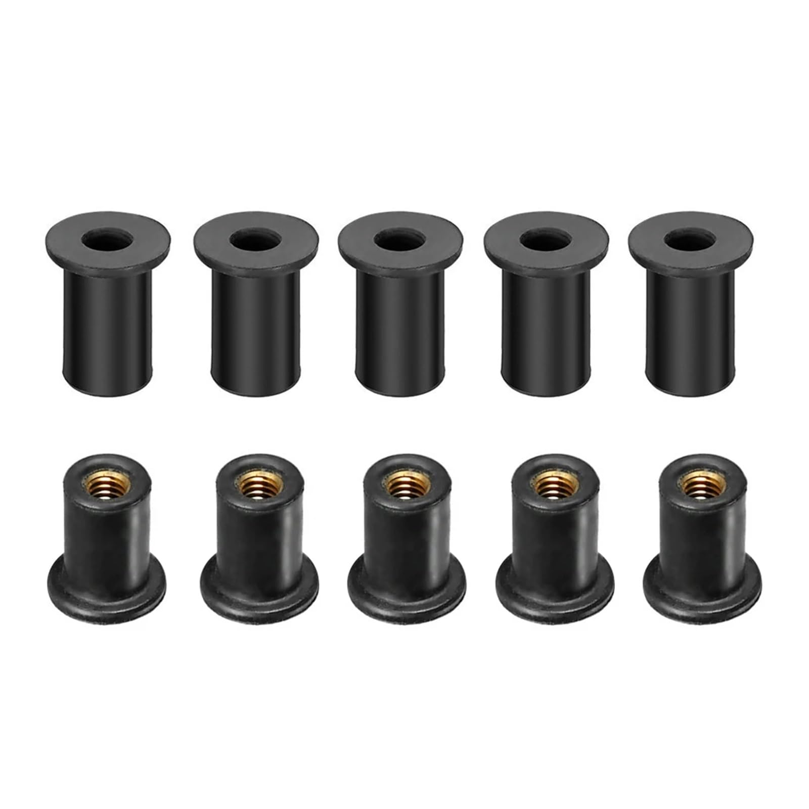 10x M4/M5/M6 Motorfiets Voorruit Moer, Rubber Moeren Schroef Bevestiging As Moer Straight Convexity M6 2708472095