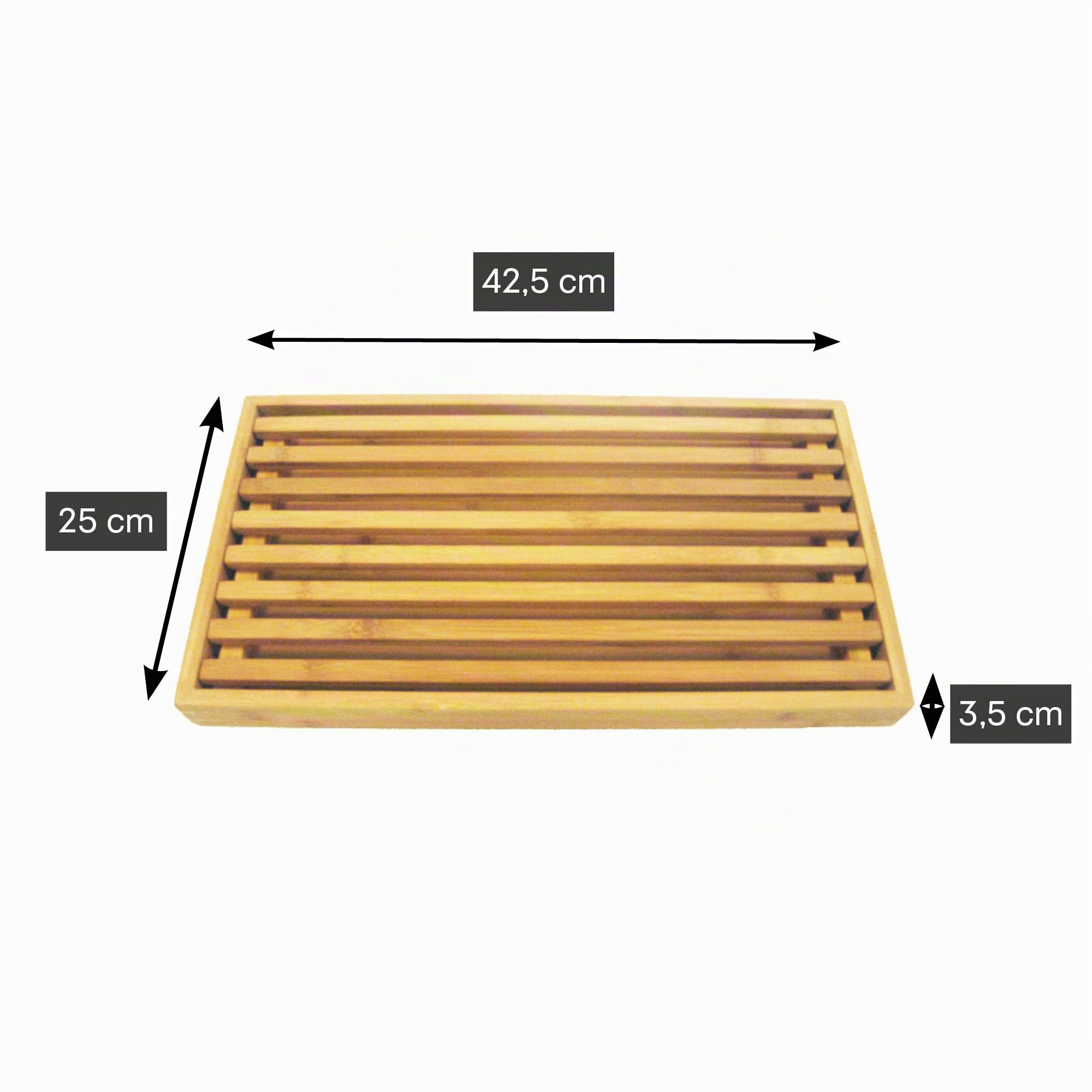Point-Virgule Tagliere per pane in bambù, 42,5 x 25 x 3,5 cm