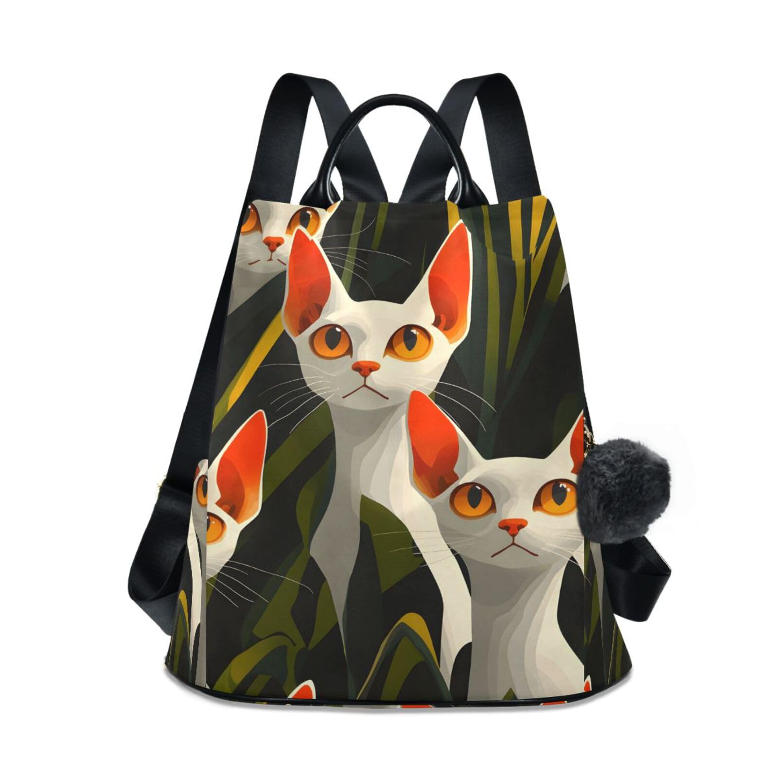 Hairless Cats Backpack for Women Anti Theft Large Fashion Travel Shoulder Bag Purse Rucksack Lightweight