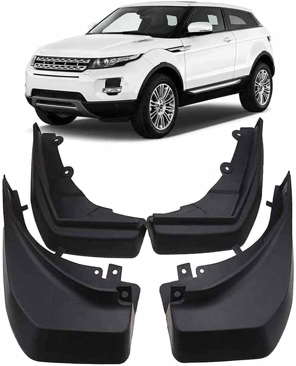 Weiyh Normal No Drill Mud Flaps For Car Front Rear Wheel For Range Rover Evoque Dynamic 2012-2017 2018 2019