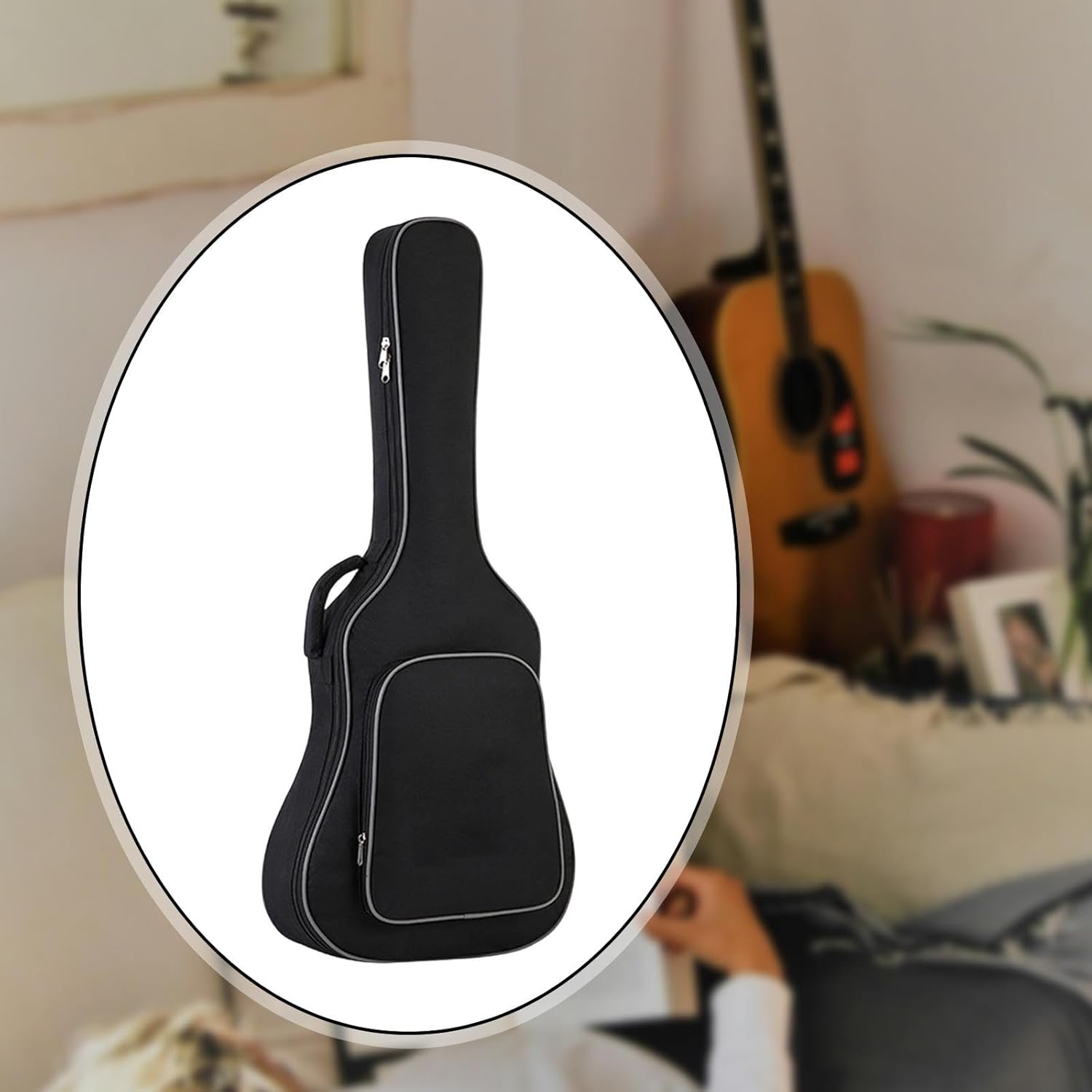 Ｏｓｈｈｎｉ ギターギグバッグ収納バッグ、調節可能なショルダーストラップ、大きなポケット付き