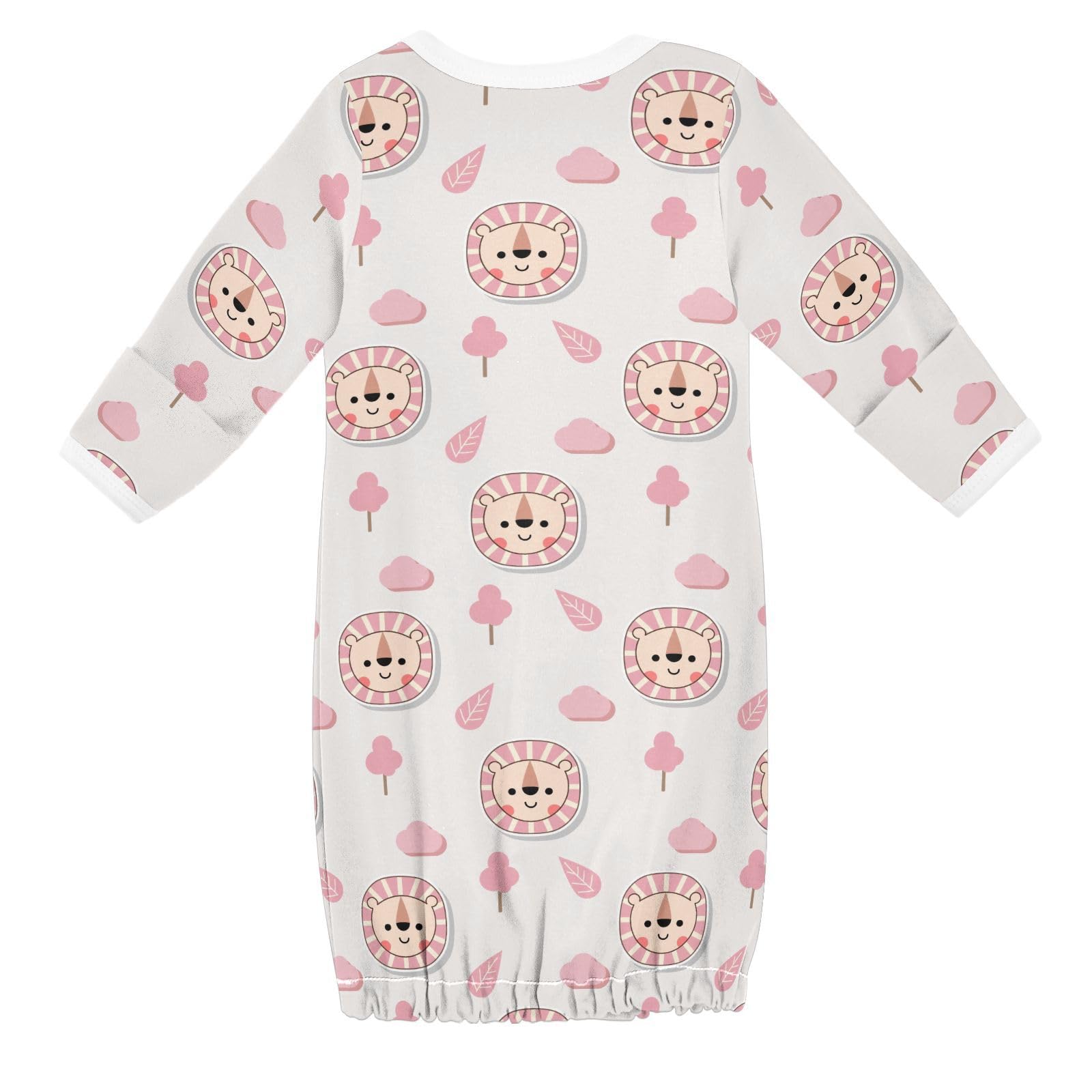 vvfelixl Baby Girl Sleep Gown Lion Tree Leaf Cloud Baby Nightgown for 3-6 Months Babys Sleepers Nightdress for Newborn Boy Long Sleeve Babys Bodysuits