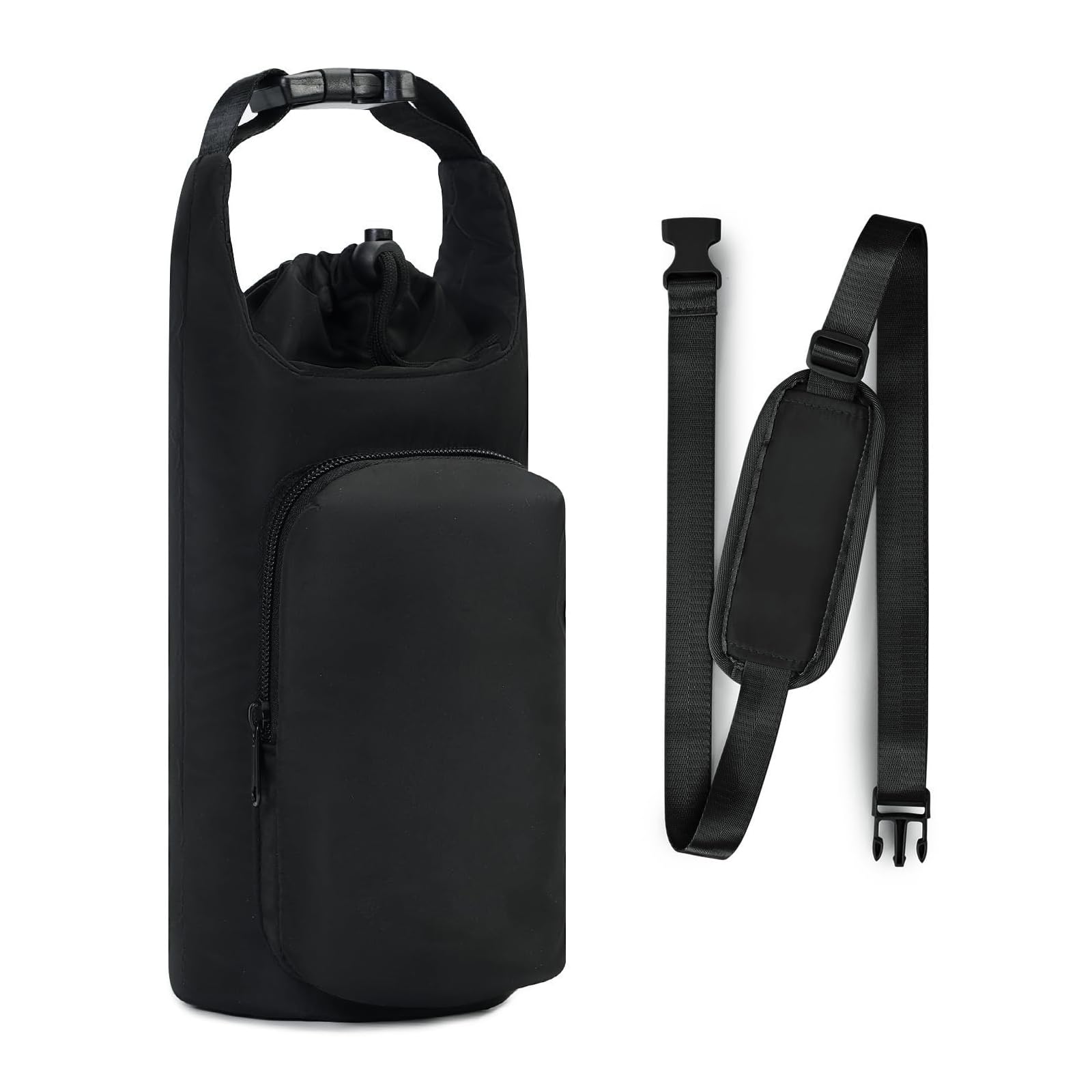 Nucelit Multipurpose Insulated Water Bottle Carriers with Shoulder Strap Phone Pocket for Home Travel and Outdoor Sport Water Bottle Carriers