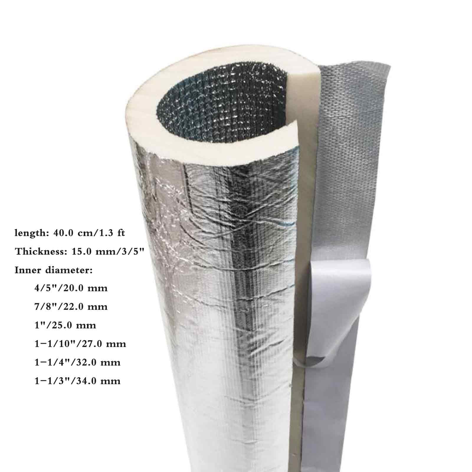 12 pièces Tuyau D'eau Antigel Isolation Manches, 40 cm Foam Tube, Tuyau en Mousse Imperméable pour Les Tuyaux de Protection de L'hiver Et La Conservation de La Chaleur ID 20/22/25/27/32/34.0 mm(1-1/10