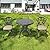 LOPOO 3-Piece Set of Cast Aluminum Patio Furniture with Cushions, Ergonomic Design for Relaxation, Includes Table and Two Chairs, Black