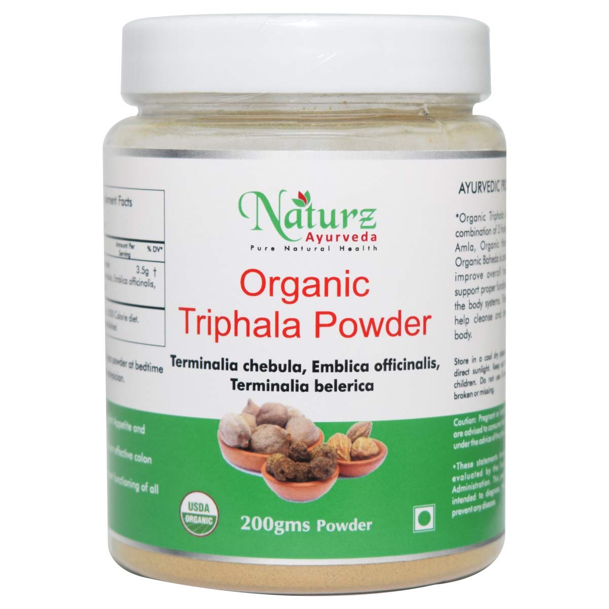 Naturz Ayurveda Organic Triphala Powder 200 gms Amazon.in Health