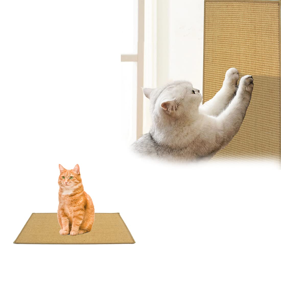 Atmah Natural Sisal Cat Scratcher Mat Scratch Pad for Cat Grinding Claws Horizontal Cat Floor Scratching Pad Rug & Protecting Furniture (B09MRQHJVN) Amazon Price History, Amazon Price Tracker