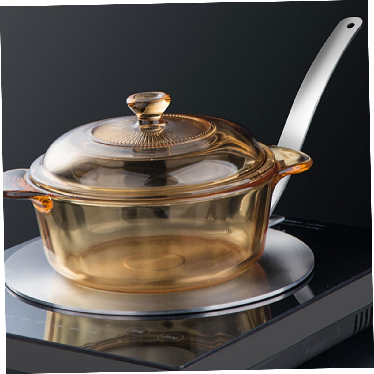 Zerodeko Difusor de Calor Placa Adaptadora de Acero Inoxidable para Cocina de Inducción Mango Desmontable, Protege Sartenes y Mejora la Cocción