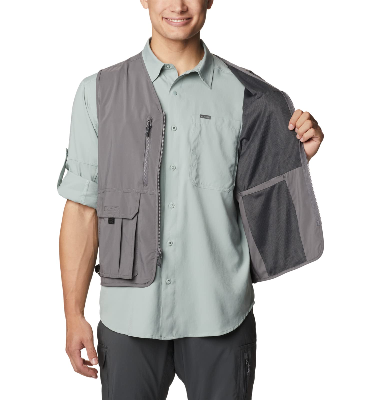 Columbia Silver Ridge Utility Vest, Chaleco Polar para Hombre