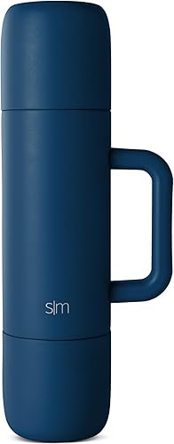 Miniatura 2 de Simple Modern Botella aislada de 36 onzas para bebidas calientes con 2 tazas, termo de café de viaje para bebidas calientes, parte superior para