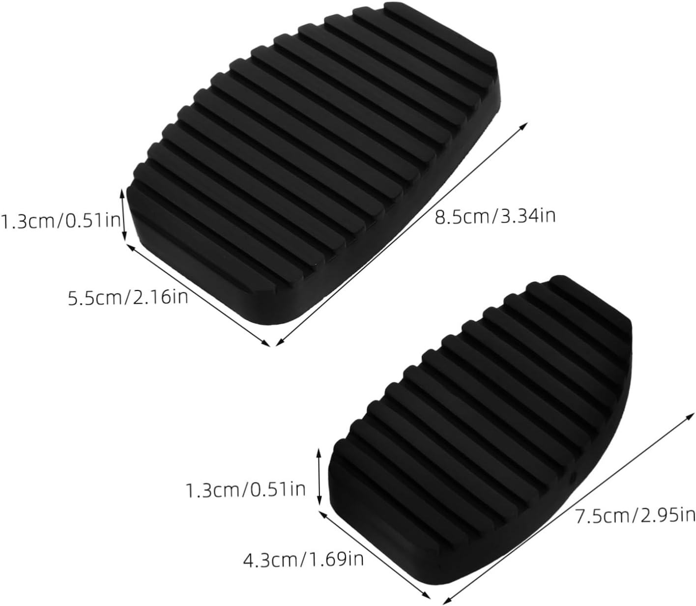 1Set Brake Pedal Pad Set Durable Rubber Clutch Brake Foot Pedal Covers Compatible with Peugeot Nonskid Design for Enhanced Safety Noise Reduction