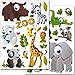 Produktbild Wandkings Zoo Tiere Wandsticker Set, 37 Aufkleber, 2 DIN A4 Bögen, Gesamtfläche 60 x 20 cm